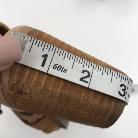 Rebels Brand Tan Woven Leather Double Criss Cross Buckle Ankle Booties Size 10 - Picture 6 of 10